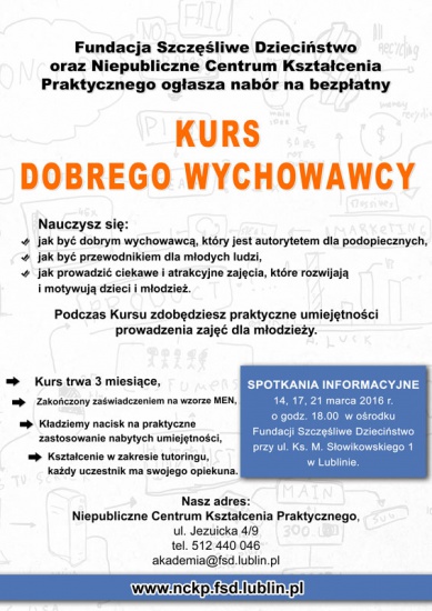 Kurs Dobrego Wychowawcy 